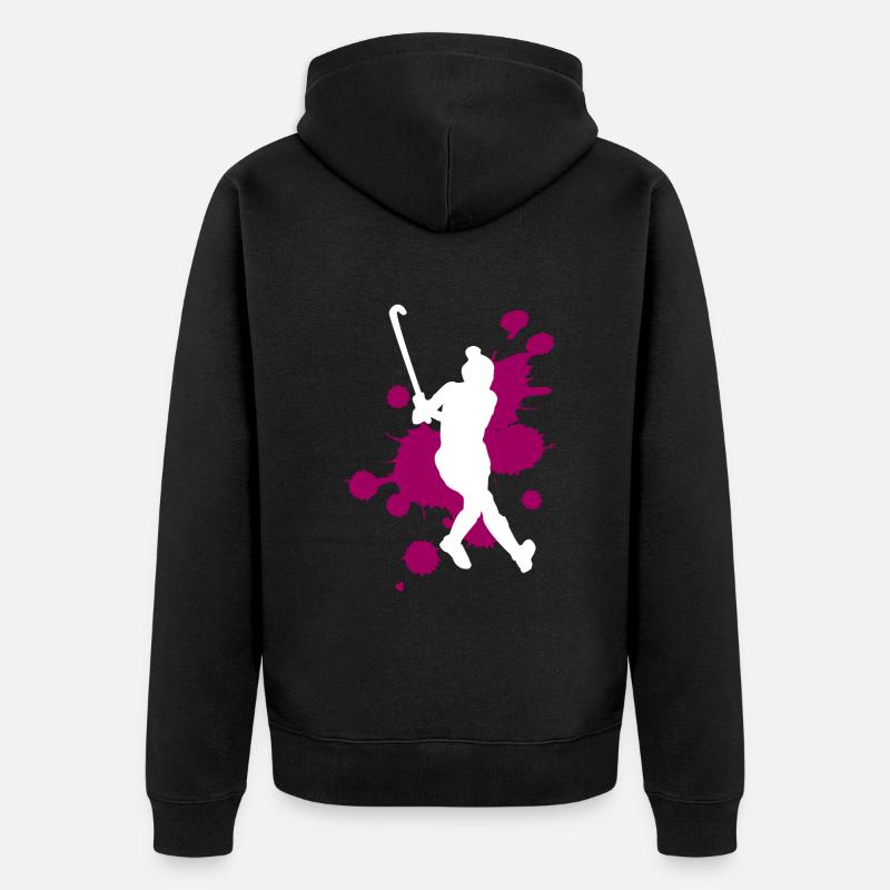 Kreative Farbspritzer Kunstexplosion - Unisex Premium Bio Zip Hoodie - Schwarz