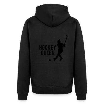 Reine du hockey sur glace - Force sur glace - Veste à capuche bio Premium Unisexe - noir - Dos - Nico (187cm)