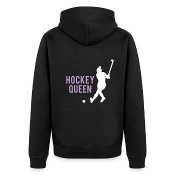 Couronne de Reine du Hockey sur Glace Cool Sportswoman - Veste à capuche bio Premium Unisexe - noir - Dos - Nico (187cm)