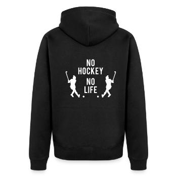 Reine du hockey sur glace élégant rondelle puissance cadeau - Veste à capuche bio Premium Unisexe - noir - Dos - Nico (187cm)