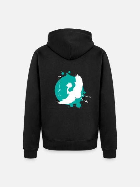 Crane Dynamics & Characters Art - Unisex Premium Organic Zip Hoodie - black