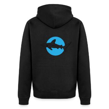 L’élégance mystique des requins des profondeurs - Veste à capuche bio Premium Unisexe - noir - Dos - Nico (187cm)