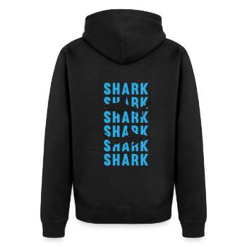 Mystérieux requin Ocean King cadeau - Veste à capuche bio Premium Unisexe - noir - Dos - Nico (187cm)