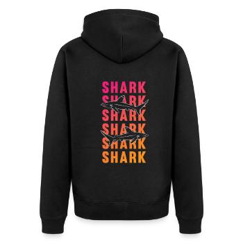Fier requin mer Deep Explorer cadeau - Veste à capuche bio Premium Unisexe - noir - Dos - Nico (187cm)