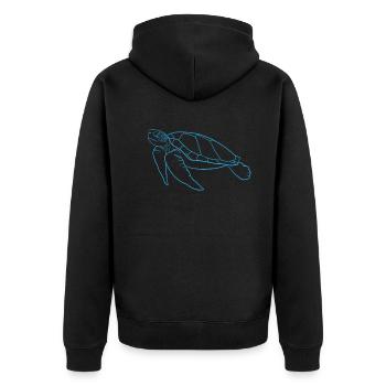 Gracieuse tortue de mer Sea Icon - Veste à capuche bio Premium Unisexe - noir - Dos - Nico (187cm)