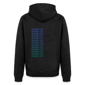 Conservation de la vie marine de la diversité océanique - Veste à capuche bio Premium Unisexe - noir - Dos - Nico (187cm)