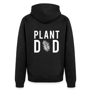 Plante Papa Botanique Père Plantes Style - Veste à capuche bio Premium Unisexe - noir - Dos - Nico (187cm)