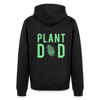 Plante Papa Botanique Père Plantes Style - Veste à capuche bio Premium Unisexe - noir - Dos - Nico (187cm)