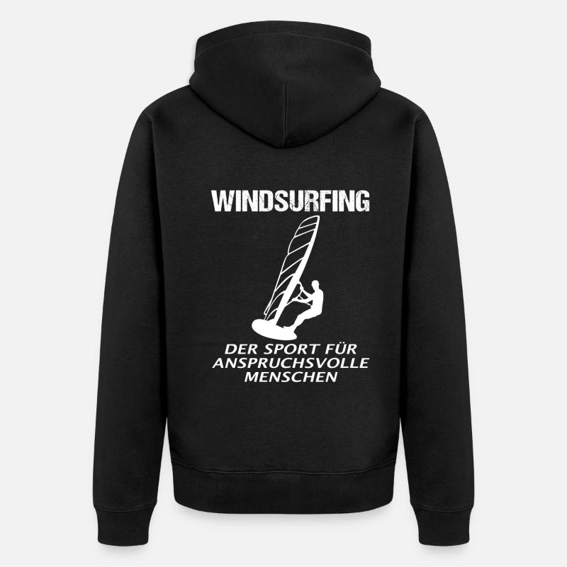 Planche à voile exigeante - Veste à capuche bio Premium Unisexe - noir