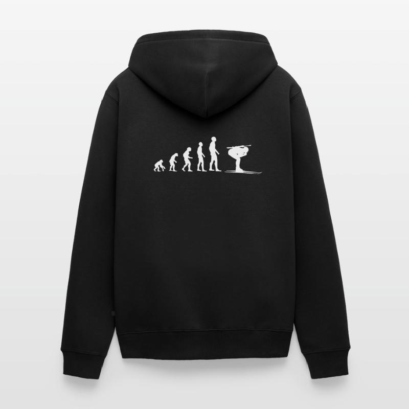 Evolution Biathlon-Athlet Unisex Premium Bio Zip Hoodie