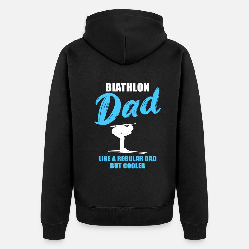 Biathlon Cool Papa Unique - Veste à capuche bio Premium Unisexe - noir