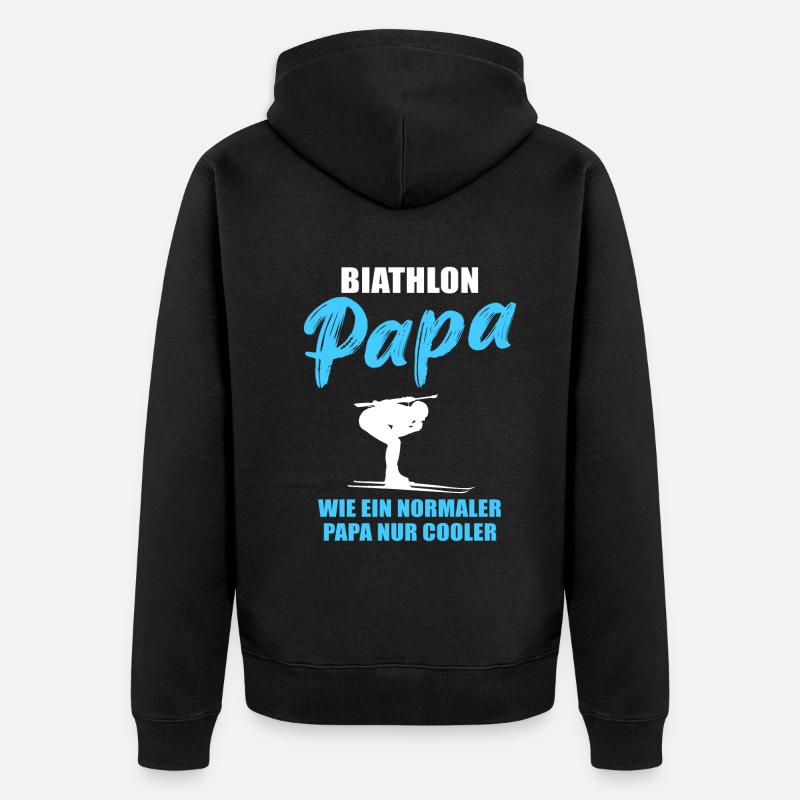 Biathlon Cool Papa Unique - Veste à capuche bio Premium Unisexe - noir