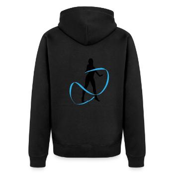 Gymnastics Band Grace - Elegance in Motion - Unisex Premium Organic Zip Hoodie - black - Back - Nico (187cm)