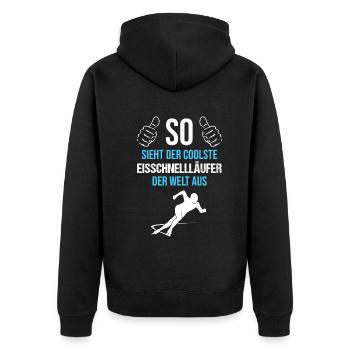 Top Speed Skaters in the World Gift - Unisex Premium Organic Zip Hoodie - black - Back - Nico (187cm)
