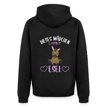 Girl & Ass Love - Inséparable - Veste à capuche bio Premium Unisexe - noir - Dos - Nico (187cm)