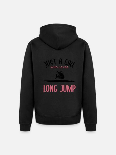 Weitsprung-Liebe - Unisex Premium Bio Zip Hoodie -