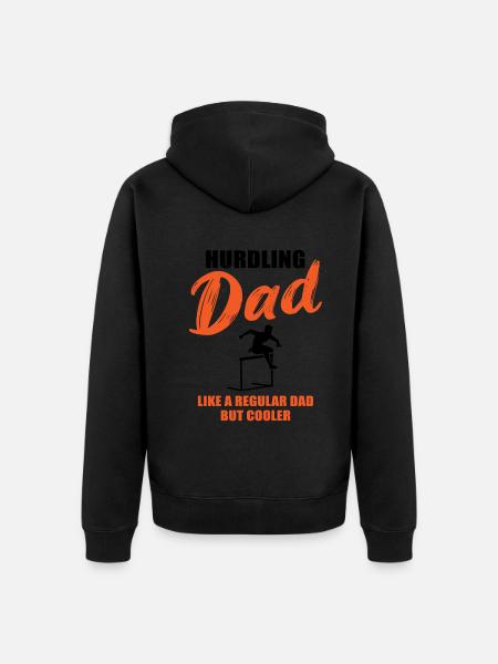 Cool hurdle running dad - Unisex Premium Organic Zip Hoodie -