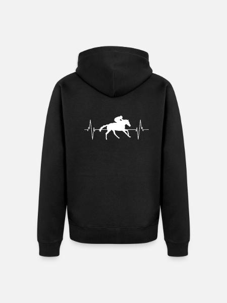 Courses hippiques - Passion palpitante - Veste à capuche bio Premium Unisexe - noir