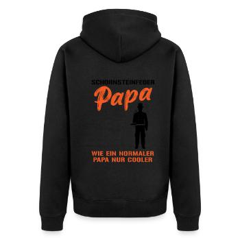 Le papa ramoneur le plus cool - Veste à capuche bio Premium Unisexe - noir - Dos - Nico (187cm)