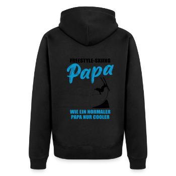 Freestyle Papa - Veste à capuche bio Premium Unisexe - noir - Dos - Nico (187cm)