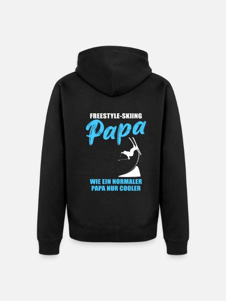 Freestyle-Papa - Unisex Premium Bio Zip Hoodie - Schwarz