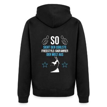 Le ski freestyle pro le plus cool - Veste à capuche bio Premium Unisexe - noir - Dos - Nico (187cm)