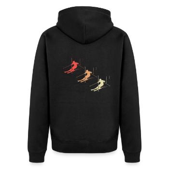 Championnat de slalom - Veste à capuche bio Premium Unisexe - noir - Dos - Nico (187cm)