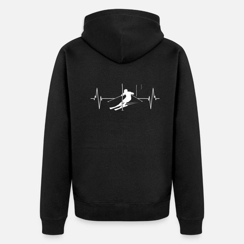 Pulsierende Pistenaction Geschenk - Unisex Premium Bio Zip Hoodie - Schwarz