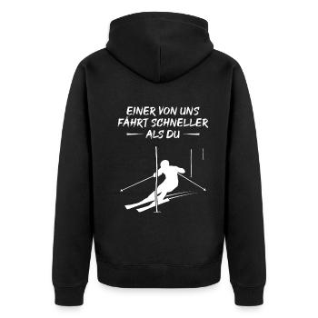 Cadeau de champion de slalom rapide - Veste à capuche bio Premium Unisexe - noir - Dos - Nico (187cm)