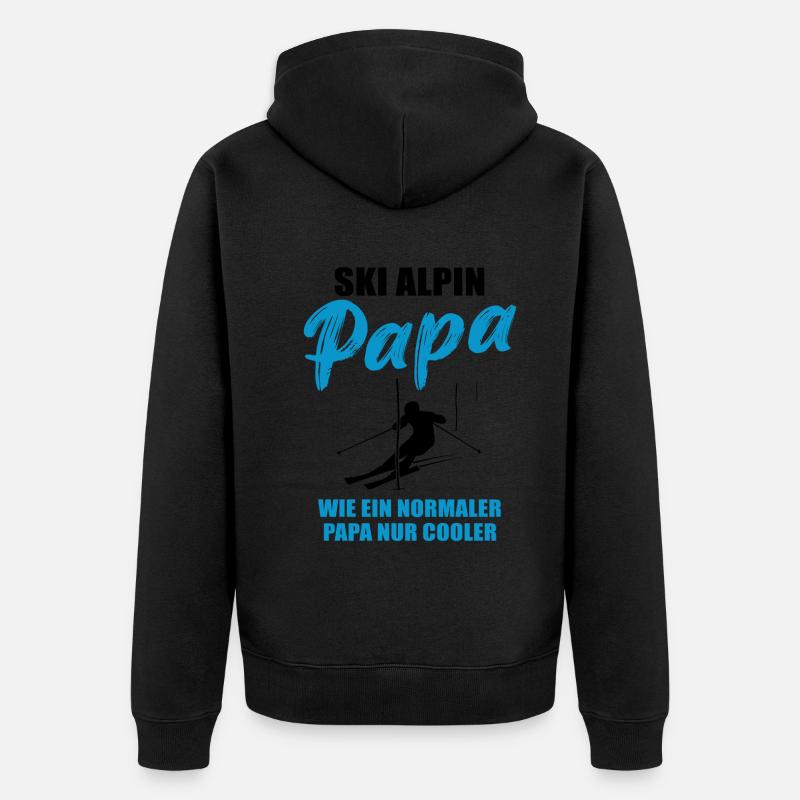 Ski alpin papa cadeau - Veste à capuche bio Premium Unisexe - undefined