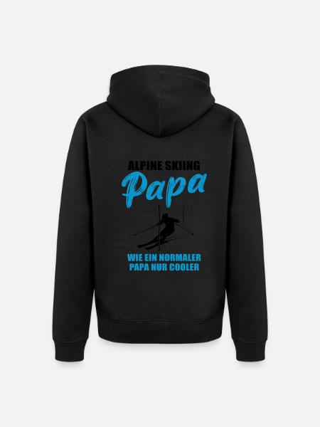 Alpine Ski Dad Gift - Unisex Premium Organic Zip Hoodie -