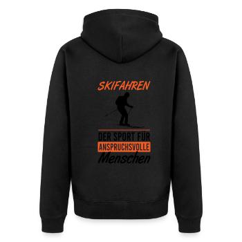 Cadeau pour les fans de ski exigeants - Veste à capuche bio Premium Unisexe - noir - Dos - Nico (187cm)
