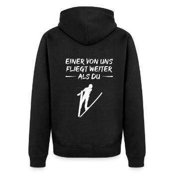 Conception de champion de vol long - Veste à capuche bio Premium Unisexe - noir - Dos - Nico (187cm)