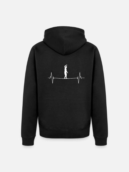 Pulsating Balance Art - Unisex Premium Organic Zip Hoodie - black