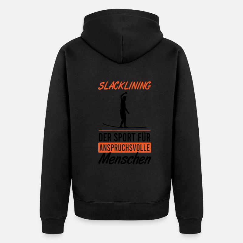 Master class de slackline - cadeau - Veste à capuche bio Premium Unisexe - undefined