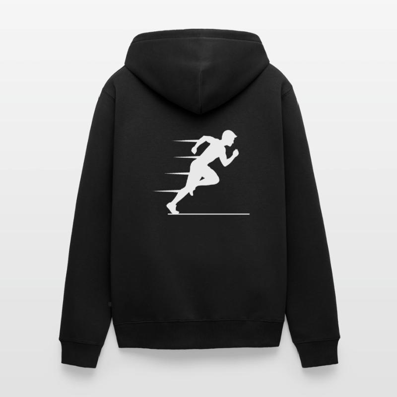 Sprinter rapide Dynamique Athlétisme Veste à capuche bio Premium Unisexe
