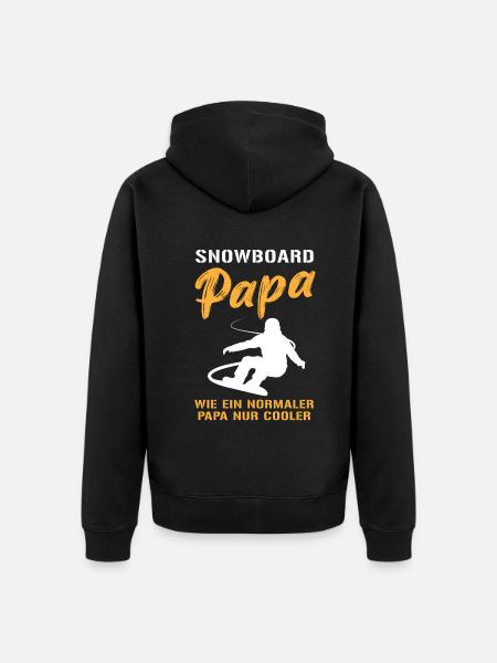 Snowboard Dad – Extra Cool - Unisex Premium Organic Zip Hoodie - black