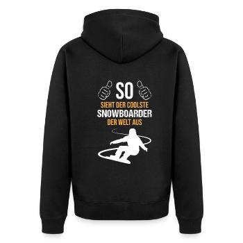 Les meilleurs snowboarders – les meilleurs du monde - Veste à capuche bio Premium Unisexe - noir - Dos - Nico (187cm)