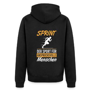 Sprinter Elite Sport d’Endurance - Veste à capuche bio Premium Unisexe - noir - Dos - Nico (187cm)