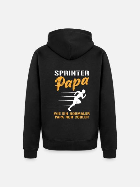 Cool Sprinter Dad Fast Lane - Unisex Premium Organic Zip Hoodie - black
