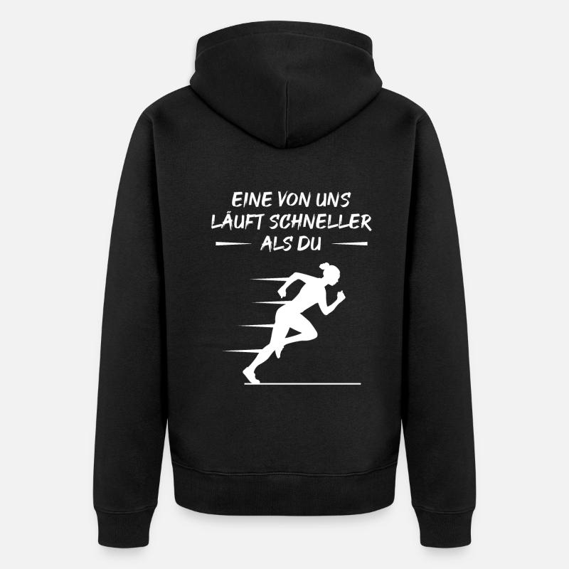 Fast Sprint – Pure Challenge - Unisex Premium Organic Zip Hoodie - black