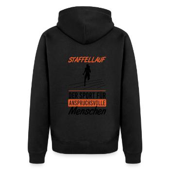 Elite Run - Le sport exigeant - Veste à capuche bio Premium Unisexe - noir - Dos - Nico (187cm)