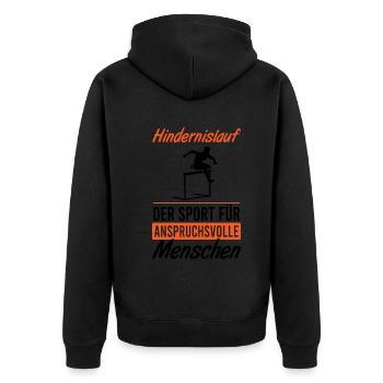 Parcours d’obstacles sportif exigeant Elite - Veste à capuche bio Premium Unisexe - noir - Dos - Nico (187cm)