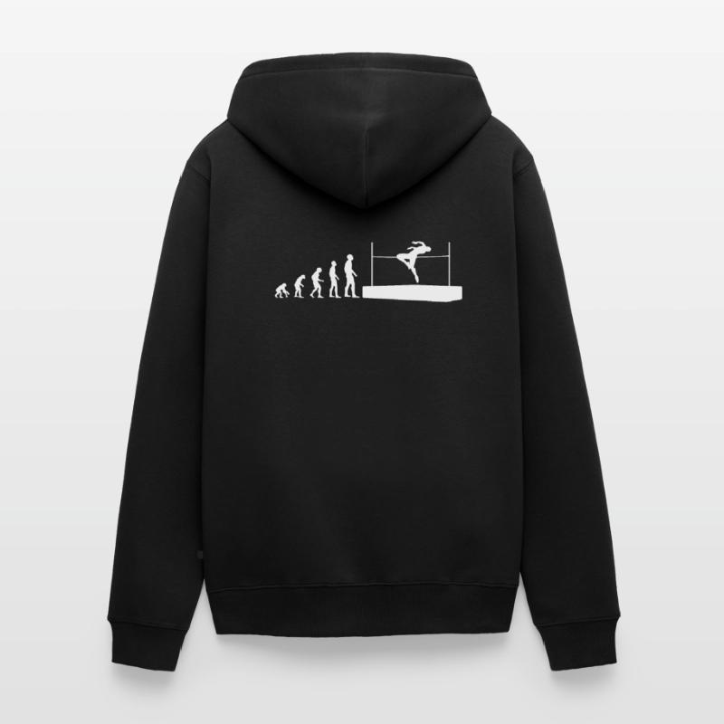 Evolution High Jump Athlete Evolutionary Unisex Premium Organic Zip Hoodie
