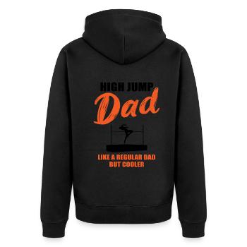 High Jump Dad – More Than Just Dad - Unisex Premium Organic Zip Hoodie - black - Back - Nico (187cm)