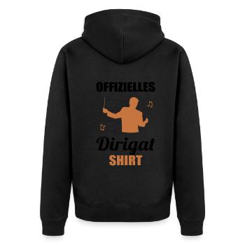 Official Conducting Shirt - Gift for Maestros - Unisex Premium Organic Zip Hoodie - black - Back - Nico (187cm)