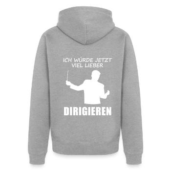 Je préfère de loin conduire maintenant - Cadeau - Veste à capuche bio Premium Unisexe - gris chiné - Dos - Nico (187cm)
