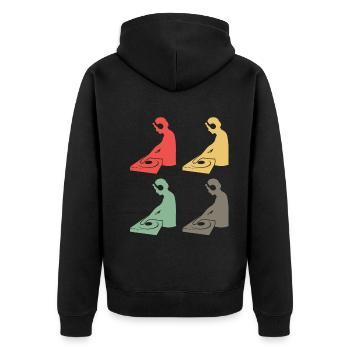 Color Mix Masters - Cadeau pour les DJ colorés - Veste à capuche bio Premium Unisexe - noir - Dos - Nico (187cm)