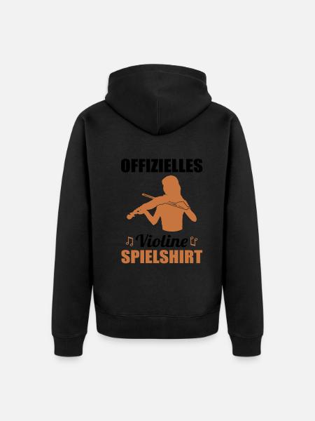 Official Violin Practice Shirt - Unisex Premium Organic Zip Hoodie - 