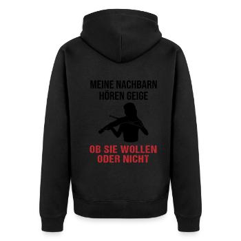 Violon voisins Sound Check cadeau - Veste à capuche bio Premium Unisexe - noir - Dos - Nico (187cm)